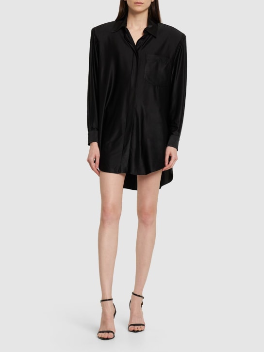 Alexandre Vauthier: Vestido corto de jersey - Negro - women_1 | Luisa Via Roma