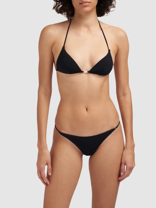 Dsquared2: Top de bikini triangular Icon - Negro - women_1 | Luisa Via Roma