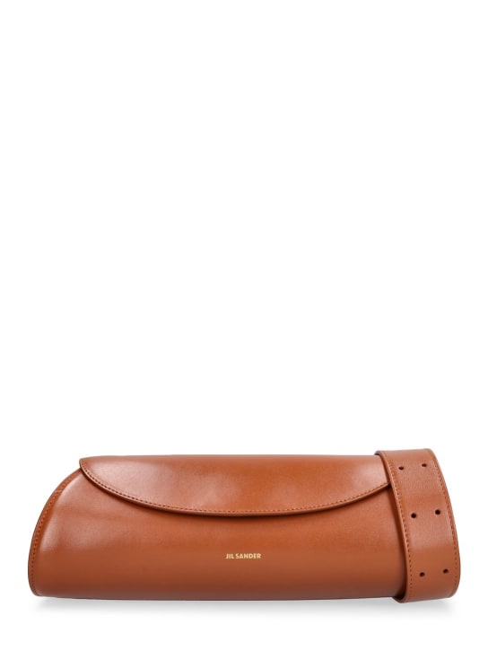 Jil Sander: Small Cannolo leather shoulder bag - women_0 | Luisa Via Roma