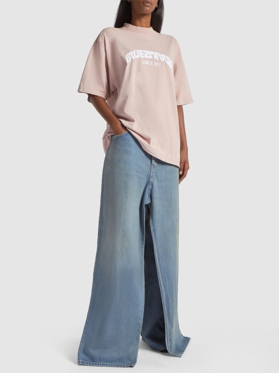 Balenciaga: コットンジャージーTシャツ - ライトピンク - women_1 | Luisa Via Roma