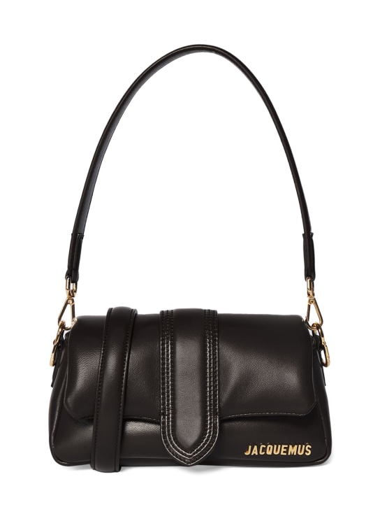 Jacquemus: Le Petit Bambimou leather shoulder bag - Black - women_0 | Luisa Via Roma