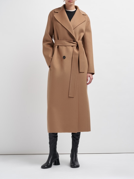 'S Max Mara: Paride double wool long coat - women_1 | Luisa Via Roma