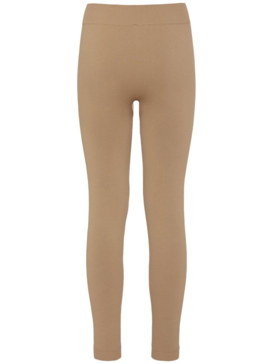'S Max Mara: Basilea logo jacquard leggings - Camel - women_1 | Luisa Via Roma