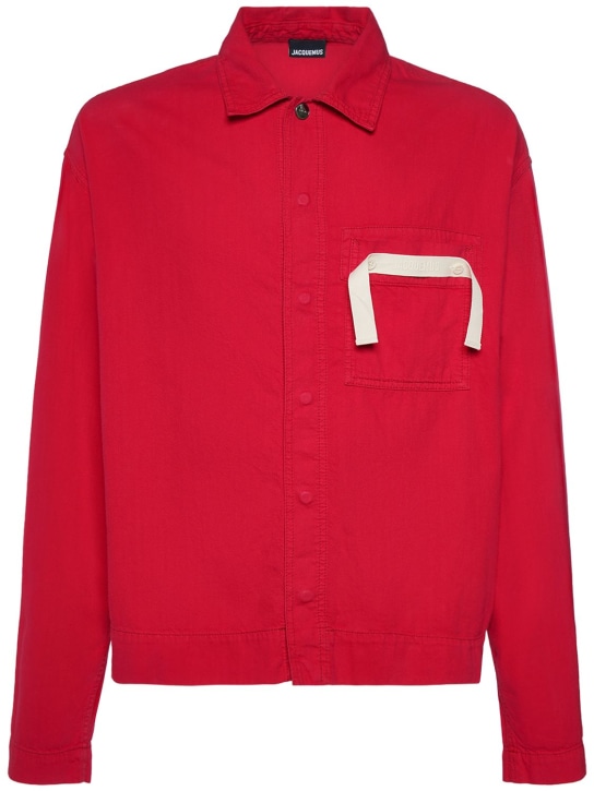 Jacquemus: La Chemise De-Nimes cotton shirt - men_0 | Luisa Via Roma