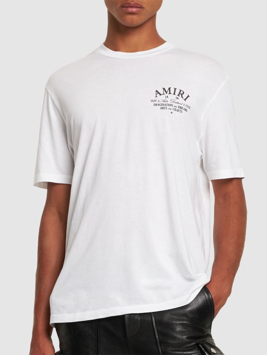 Amiri: T-Shirt aus Baumwolle „Amiri Art District“ - Weiß - men_1 | Luisa Via Roma