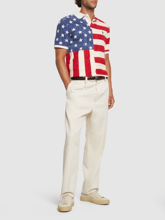 Polo Ralph Lauren: American Flag cotton polo shirt - Renkli - men_1 | Luisa Via Roma