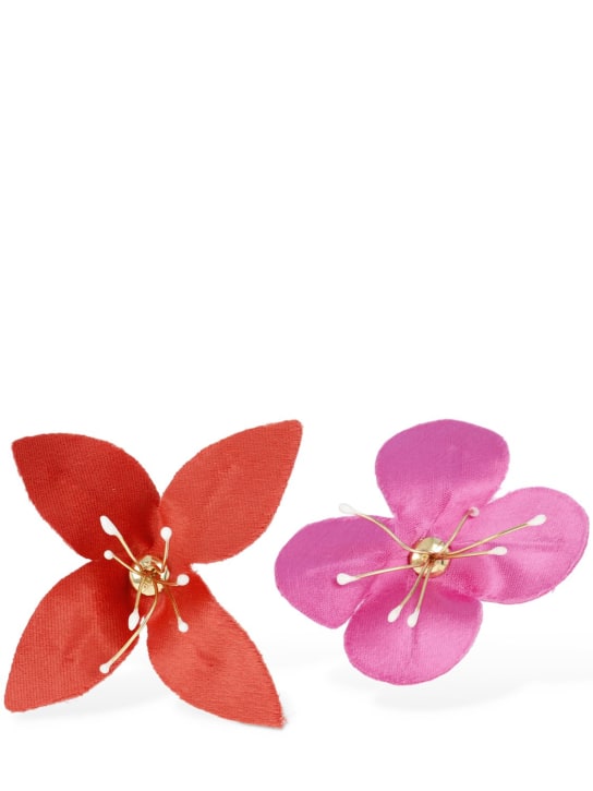 Marni: Fabric flower stud earrings - women_0 | Luisa Via Roma