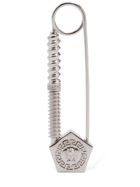 Versace: Safety pin Medusa brooch - men_0 | Luisa Via Roma