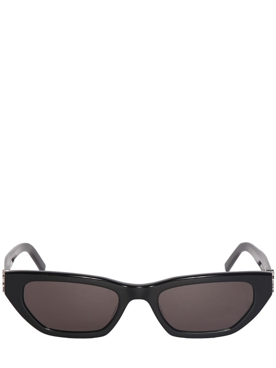 Saint Laurent: SL M126 recycled acetate sunglasses - Black/Silver - women_0 | Luisa Via Roma