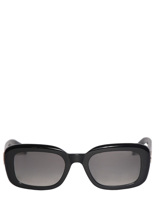 Saint Laurent: Gafas de sol SL M130 de acetato reciclado - Black/Gold/Grey - women_0 | Luisa Via Roma