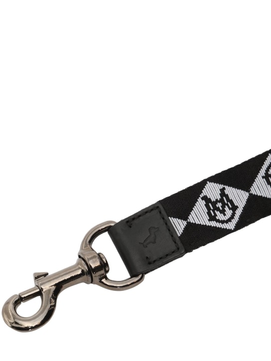 Moncler Genius: Moncler X Poldo monogram dog leash - Black/White - men_1 | Luisa Via Roma