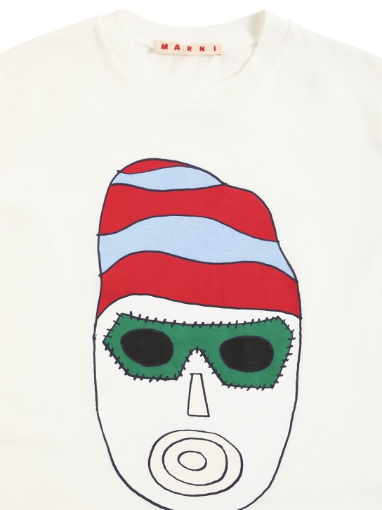 Marni Junior: T-shirt manches courtes en jersey de coton imprimé - kids-boys_1 | Luisa Via Roma