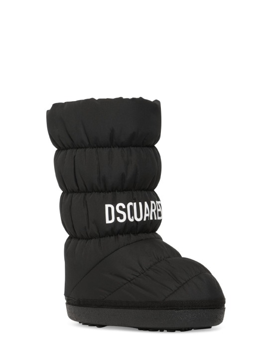Dsquared2: Nylon snow boots - Black - kids-girls_1 | Luisa Via Roma