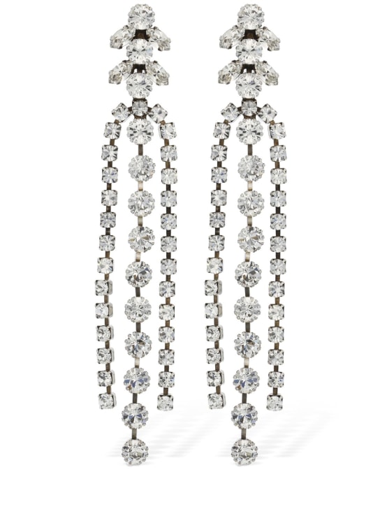 Isabel Marant: Spotlight crystal pendant earrings - Silver - women_0 | Luisa Via Roma