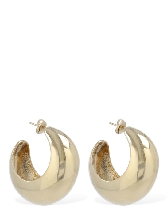 Isabel Marant: Shiny Crescent big hoop earrings - Gold - women_0 | Luisa Via Roma