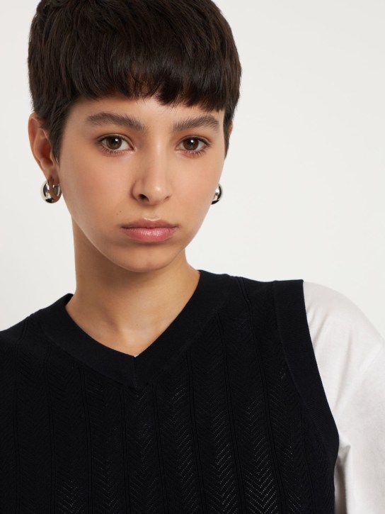 Isabel Marant: Shiny Crescent hoop earrings - Gümüş - women_1 | Luisa Via Roma