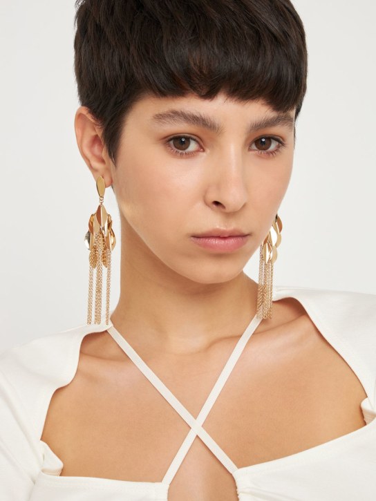 Isabel Marant: Shiny Lea pendant earrings - Gold - women_1 | Luisa Via Roma