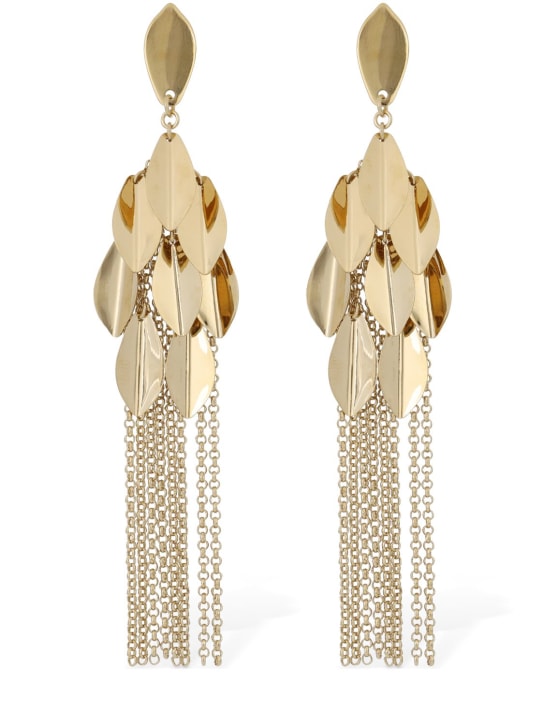 Isabel Marant: Shiny Lea pendant earrings - Altın Rengi - women_0 | Luisa Via Roma