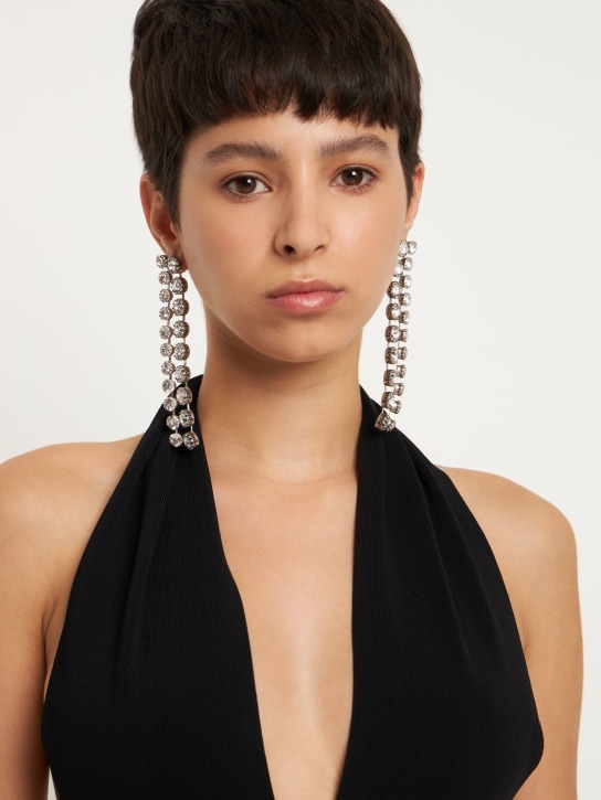 Isabel Marant: Midnight Dancin crystal earrings - Silver - women_1 | Luisa Via Roma
