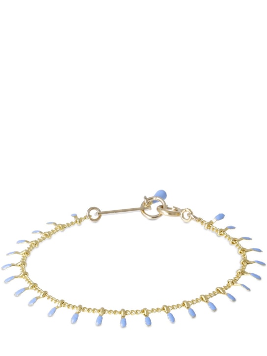 Isabel Marant: Bracelet avec perles en résine Casablanca - Bleu/Or - women_0 | Luisa Via Roma