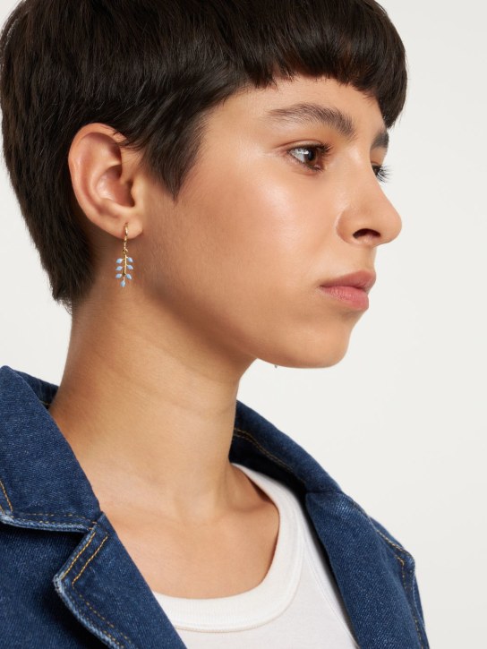 Isabel Marant: Casablanca mismatched earrings - Blue/Gold - women_1 | Luisa Via Roma