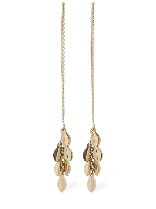Isabel Marant: Shiny Lea pendant earrings - Altın Rengi - women_0 | Luisa Via Roma