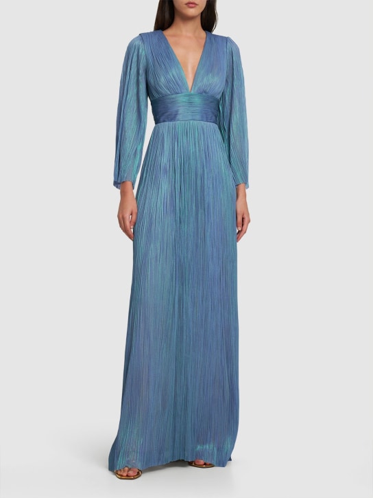 Maria Lucia Hohan: Langes Kleid aus Seidentüll „Pandora“ - Blau - women_1 | Luisa Via Roma