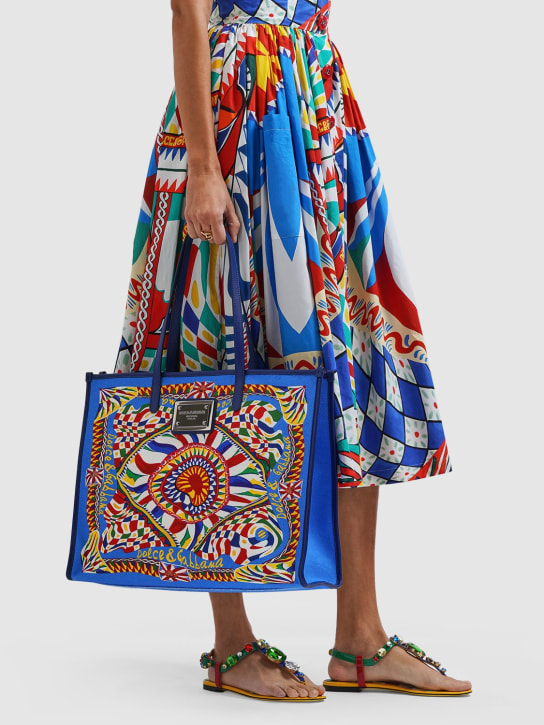 Dolce&Gabbana: Sandali in vernice 10mm - Multicolore - women_1 | Luisa Via Roma