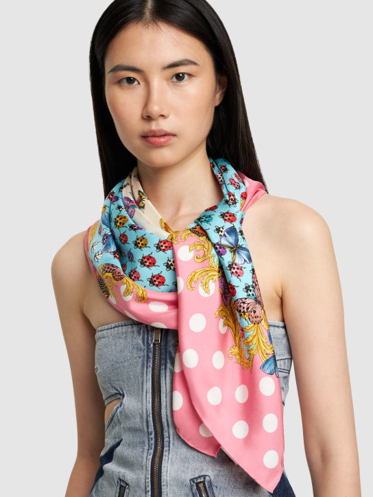 Versace: La Vacanza silk scarf - women_1 | Luisa Via Roma