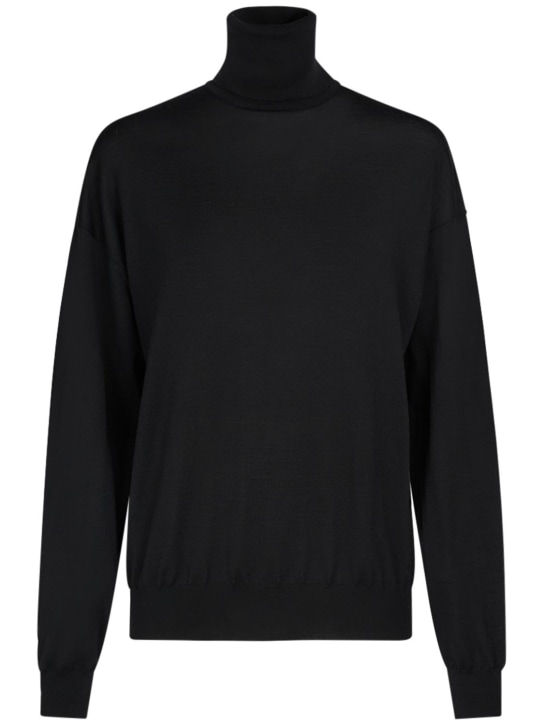 Saint Laurent: Wool sweater - Black - women_0 | Luisa Via Roma