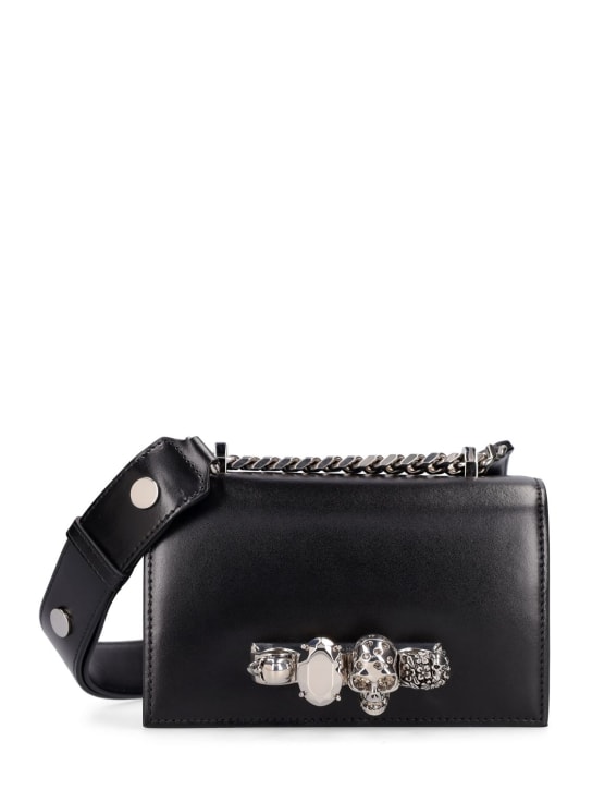 Alexander McQueen: The Biker Mini Jewelled Satchel bag - Black - women_0 | Luisa Via Roma