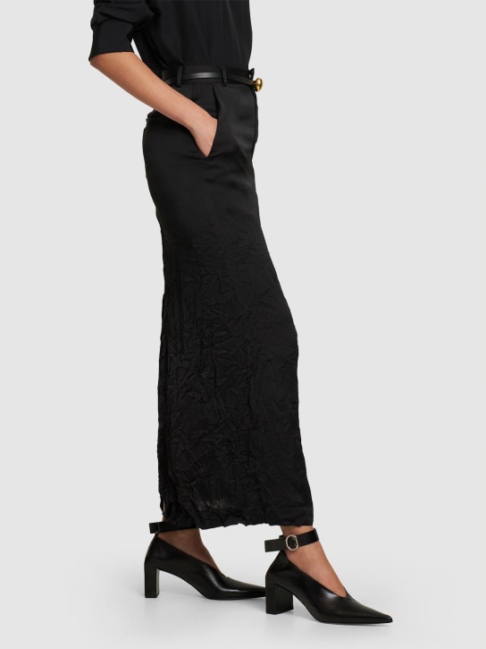 Jil Sander: 70毫米皮革高跟鞋 - 黑色 - women_1 | Luisa Via Roma