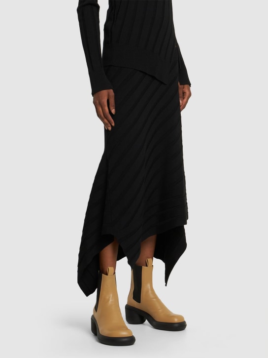 Jil Sander: 40mm Leather ankle boots - Camel - women_1 | Luisa Via Roma