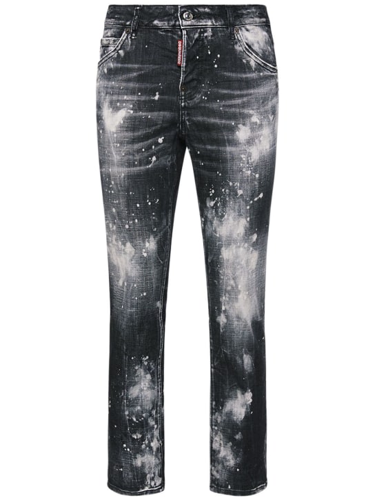 Dsquared2: Cool Girl painted stretch denim jeans - Black - women_0 | Luisa Via Roma