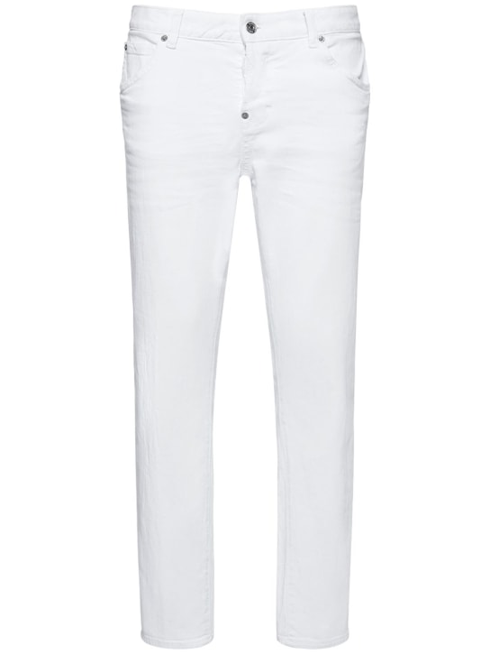 Dsquared2: Cool Girl stretch denim loose fit jeans - White - women_0 | Luisa Via Roma