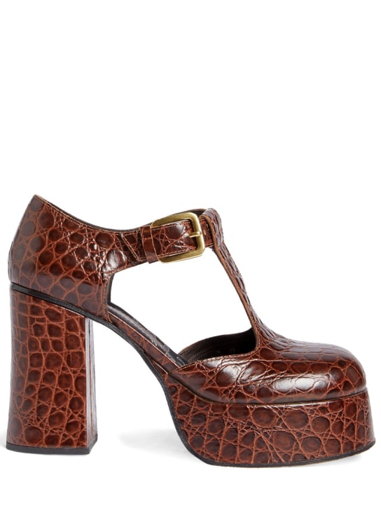 Etro: 90毫米鳄鱼压纹皮革高跟鞋 - women_0 | Luisa Via Roma