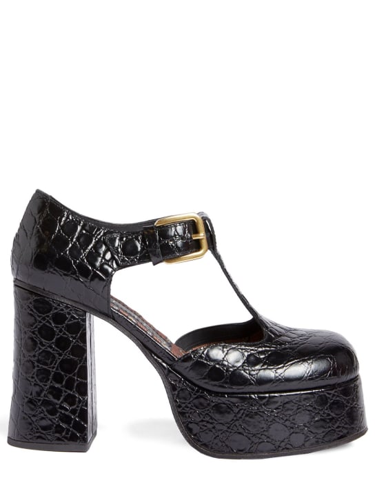 Etro: 90毫米鳄鱼压纹皮革高跟鞋 - women_0 | Luisa Via Roma