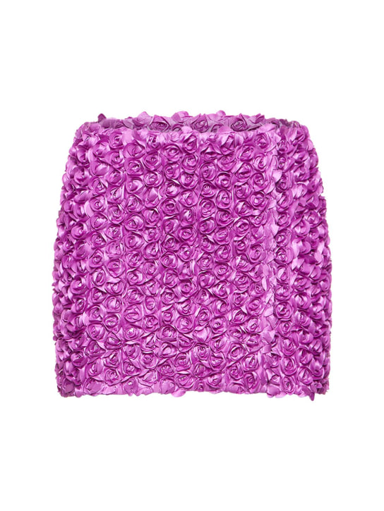 Rotate: 3D flower mini skirt - Purple - women_0 | Luisa Via Roma