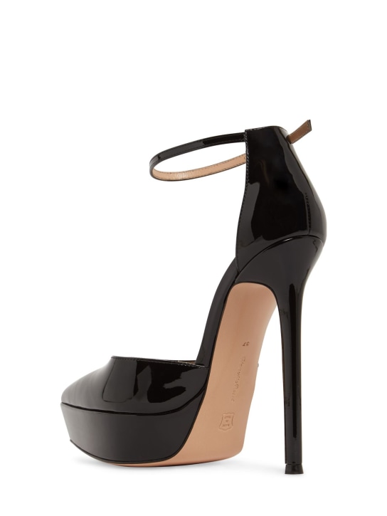 Gianvito Rossi: 105mm Kasia patent leather pumps - women_3 | Luisa Via Roma