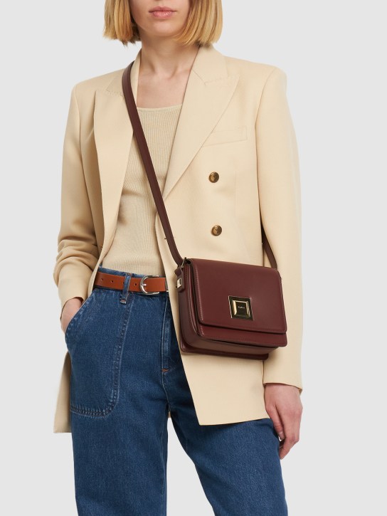 Max Mara: Small MM leather shoulder bag - women_1 | Luisa Via Roma