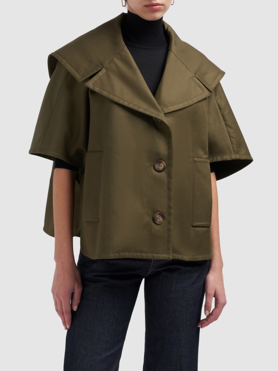 Max Mara: Canossa cotton short sleeved coat - women_1 | Luisa Via Roma