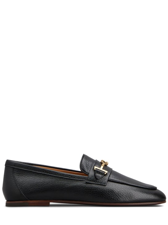 Tod's: 10mm Leather loafers - Black - women_0 | Luisa Via Roma