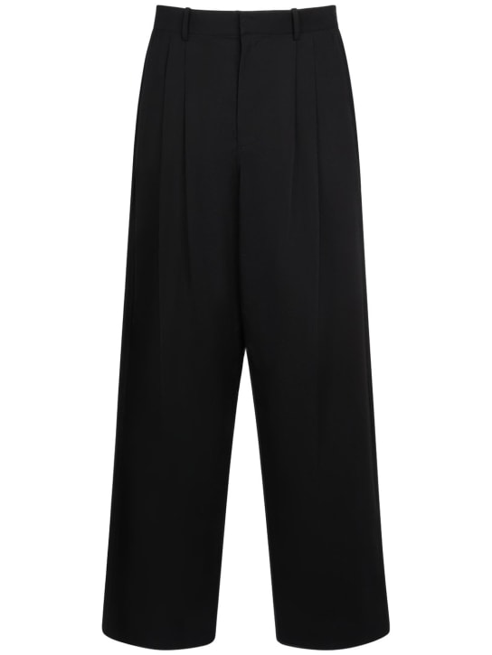 The Row: Berto cotton & silk pants - Siyah - men_0 | Luisa Via Roma
