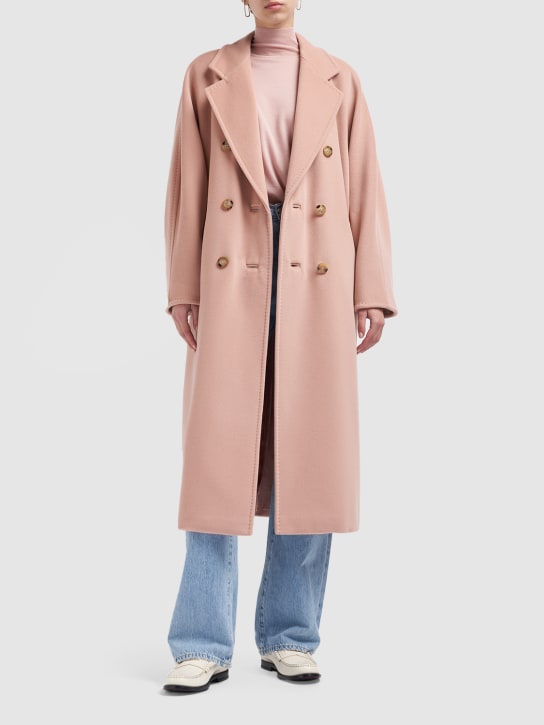 Max Mara: Langer Mantel aus Wolle "Madame" - Pink Blush - women_1 | Luisa Via Roma