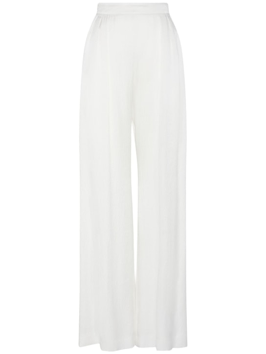 Uncino textured satin wide pants
