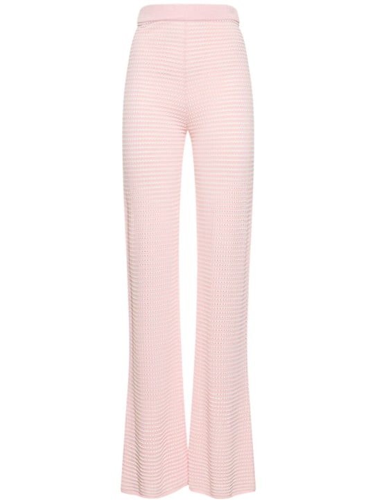 Remain: Jana fitted stretch viscose knit pants - Pink - women_0 | Luisa Via Roma