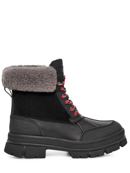 Ugg: 25mm Ashton Addie hiking boots - Siyah - women_0 | Luisa Via Roma