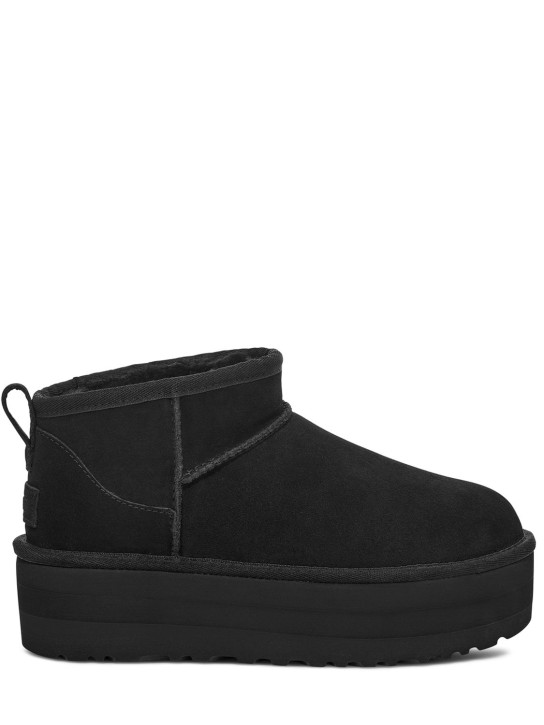 Ugg: 50mm Classic Ultra Mini Platform boots - Black - women_0 | Luisa Via Roma