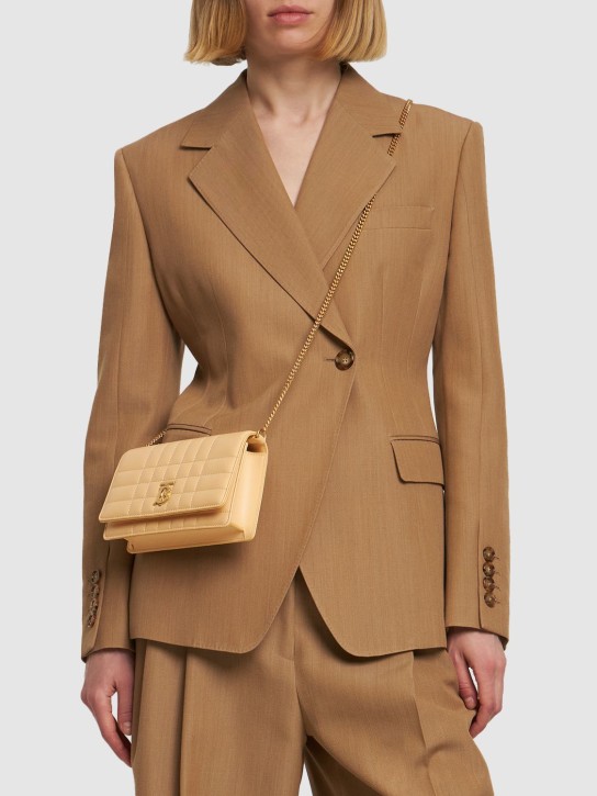 Burberry: Lola quilted leather clutch - Golde Sand - women_1 | Luisa Via Roma