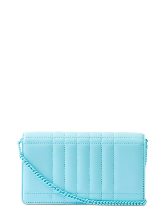 Burberry: Lola quilted leather clutch - Cool Sky Blue - women_1 | Luisa Via Roma